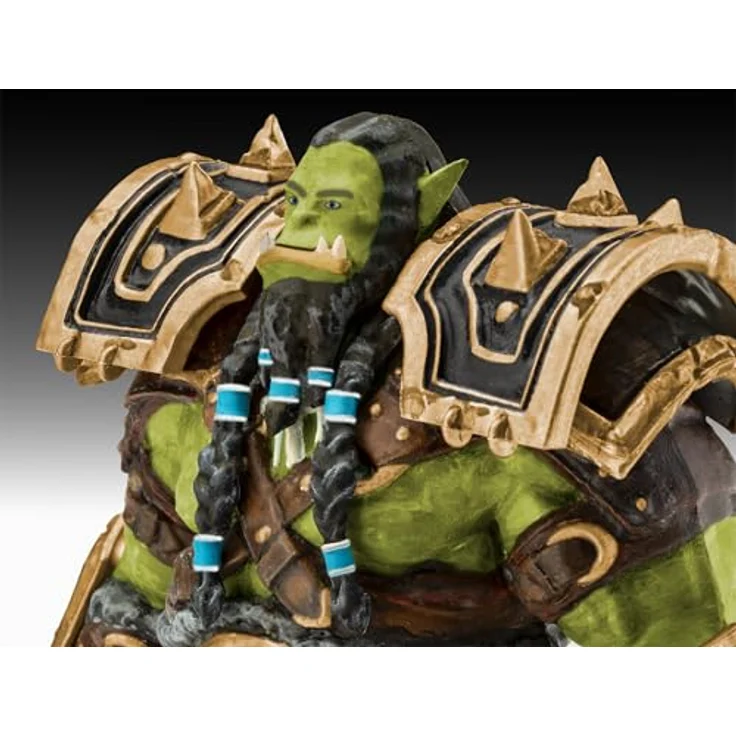 Revell Modellbau Geschenkset World of Warcraft Thrall, detailreiche Sammelfigur mit „Schicksalshammer“, inkl. Farben, Kleber und Pinsel – Bild 3