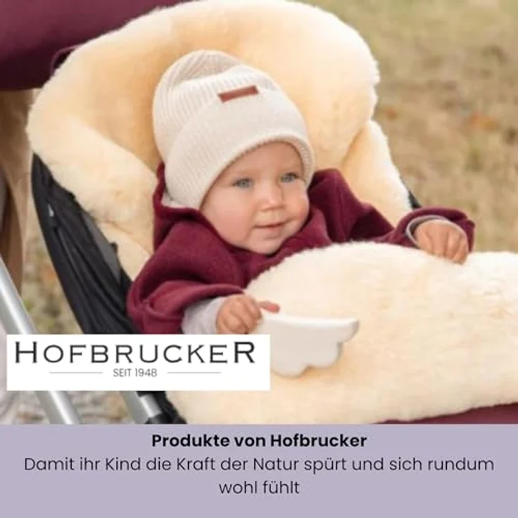 Hofbrucker - Lambskin footmuff for stroller Putzi navy blue – Bild 10