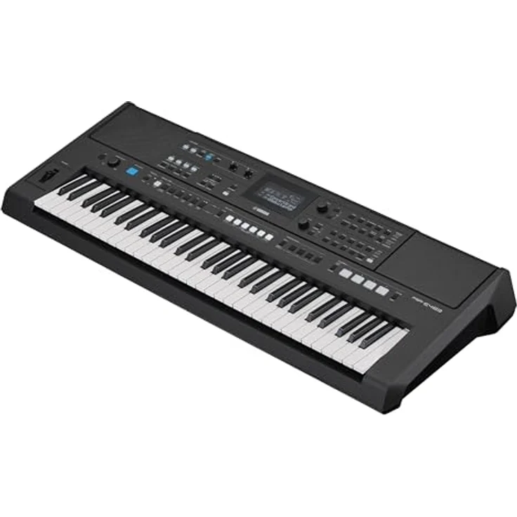 Yamaha PSR-E483, Keyboard mit 61 druckempfindlichen Tasten, 758 Instrumentenstimmen, 237 Begleitstilen, integriertem 6W Stereo-Verstärkersystem, schwarz – Bild 2