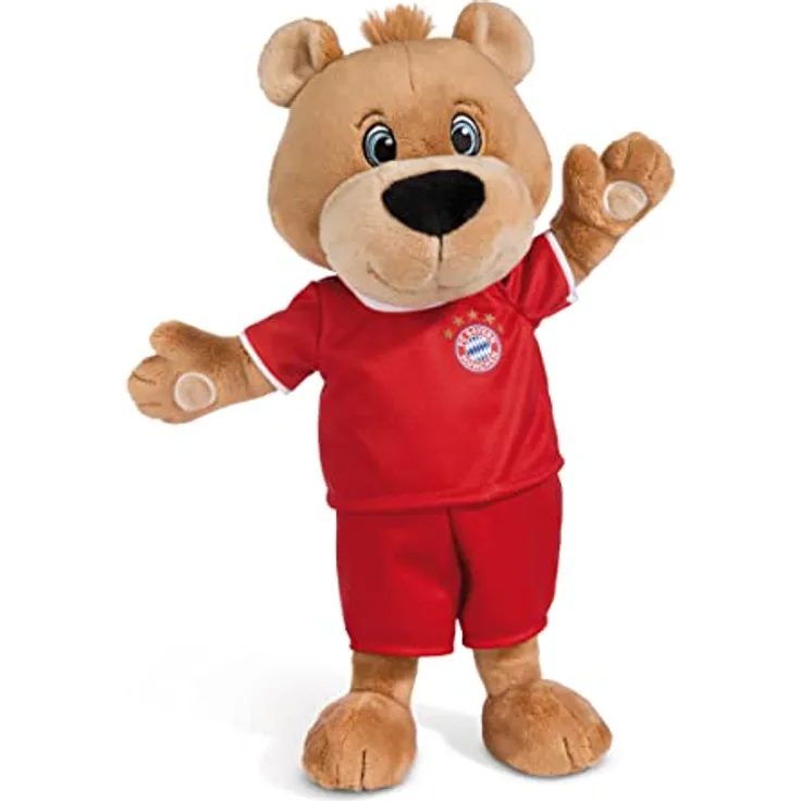 NICI Kuscheltier FC BAYERN MÜNCHEN Bär Berni 35 cm – Stofftier aus weichem Plüsch, Fußball Fanartikel zum Kuscheln und Spielen, für Kinder & Erwachsene, 49074, tolle Geschenkidee, braun