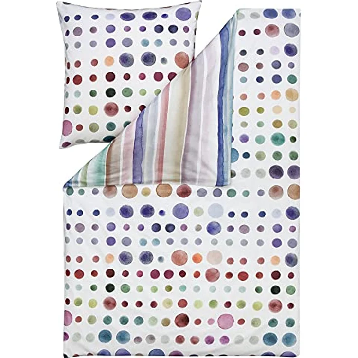 ESTELLA Bettwäsche Joy | Multicolor | 135x200 + 80x80 cm | Kuschel-Flanell-Bettwäsche | trocknerfest und pflegeleicht | ideal für die kalte Jahreszeit | 100% Baumwolle – Bild 1