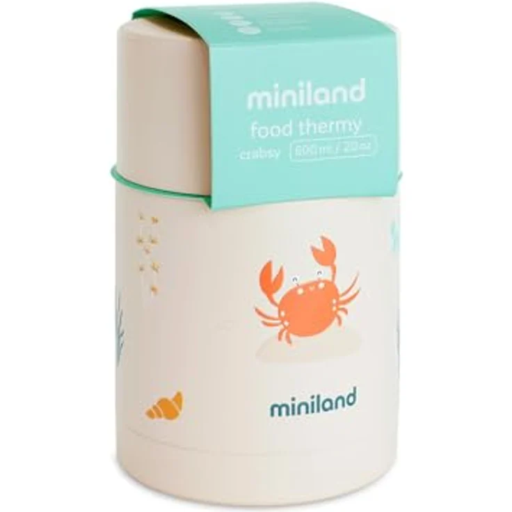 Miniland Food Thermy Crabsy, 600 ml Babynahrungsbehälter mit doppelten Stahlwänden, BPA-frei, ideal für warme und kalte Speisen – Bild 2