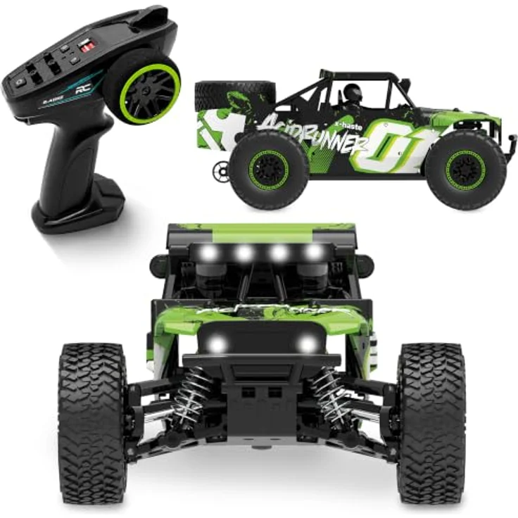 Overmax X-Haste, Ferngesteuertes RC Auto 1:20 4WD Offroad mit LED-Beleuchtung, 30 km/h, 2,4 GHz, Li-Ion Akku 600 mAh – Bild 1