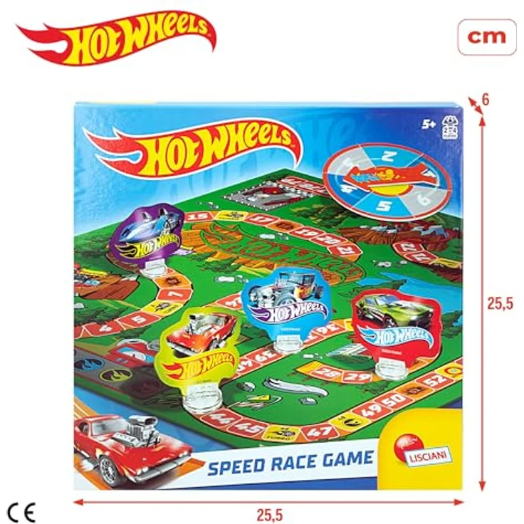 Lisciani - HOT WHEELS Speed Race Spiel - Gesellschaftsspiel für Kinder ab 5 Jahren - Fördert Gedächtnis, Logik und einfache Rechenfähigkeiten – Bild 3