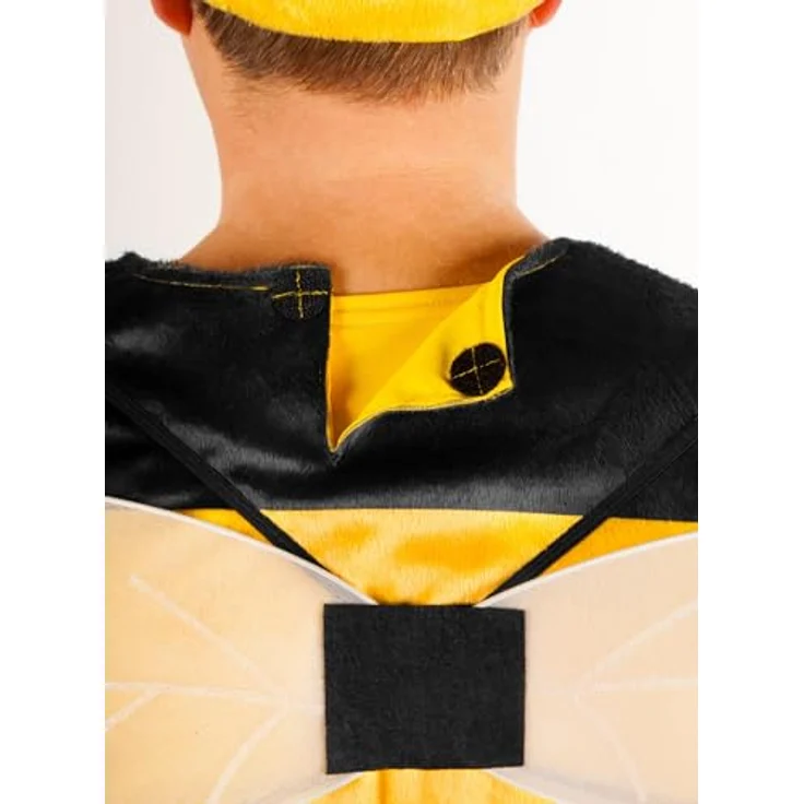 Maskworld Willi Kostüm für Erwachsene, Biene Maja Tierkostüm in schwarz-gelb, zweiteilig (XXXL) mit Flügeln – Bild 5
