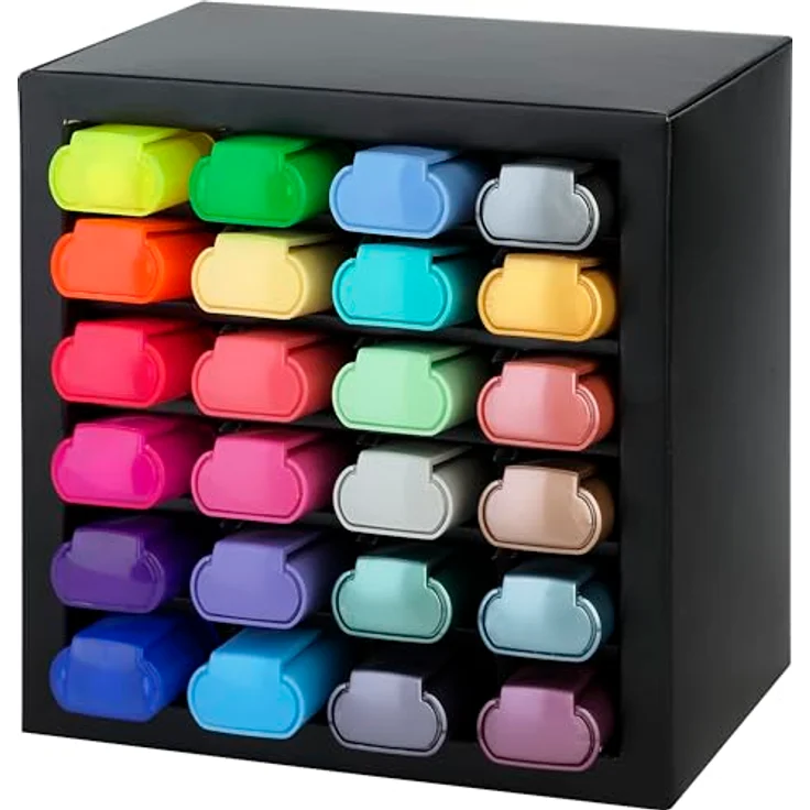 Faber-Castell 254602 - Textmarker Set 24-teilig, Tischset mit allen Neon-, Pastell- und Metallicfarben – Bild 1