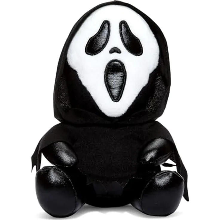 Kidrobot Ghostface Scream Plüsch, 20 cm, maskierter Killer mit weich glänzenden Effekten und aufgenähten Augen