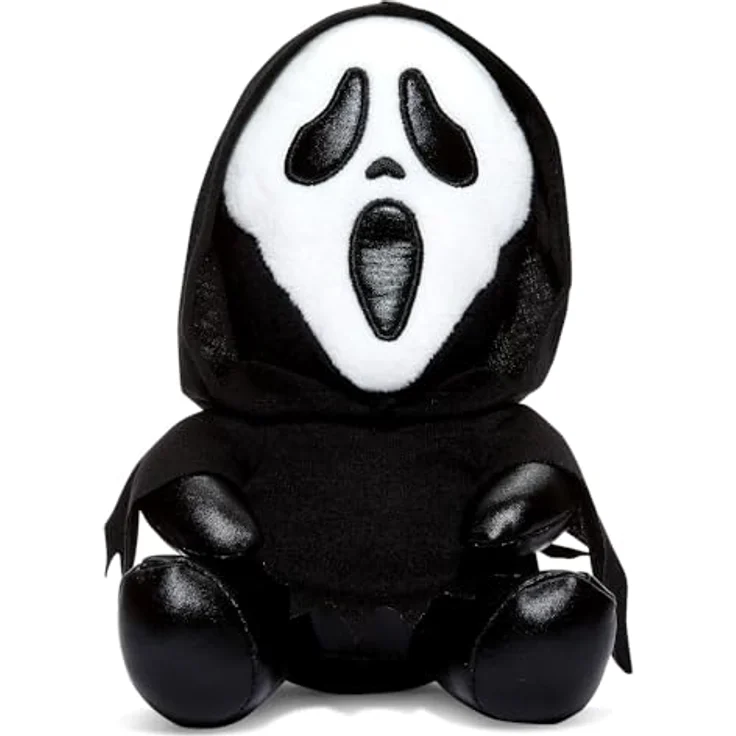 Kidrobot Ghostface Scream Plüsch, 20 cm, maskierter Killer mit weich glänzenden Effekten und aufgenähten Augen – Bild 1