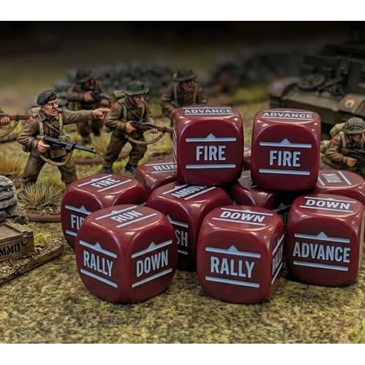 Warlord Games Kastanienbrauner Bestellwürfel für Bolt Action - Set mit 12 Würfeln – Bild 8