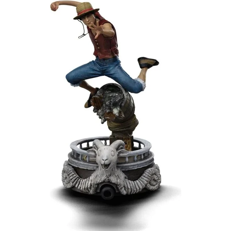 Iron Studios One Piece Art Scale Statue 1/10 Luffy, 23 cm große Resin-Figur mit Base, offiziell lizenziert