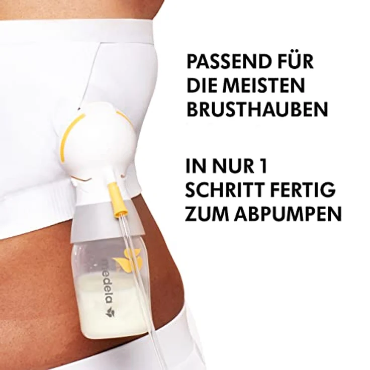 Medela Hands-free Abpump-Bustier von Medela | Abpump-BH für bequemes Abpumpen mit dem Material Adaptive Stretch für eine perfekte Passform Weiß XL – Bild 5