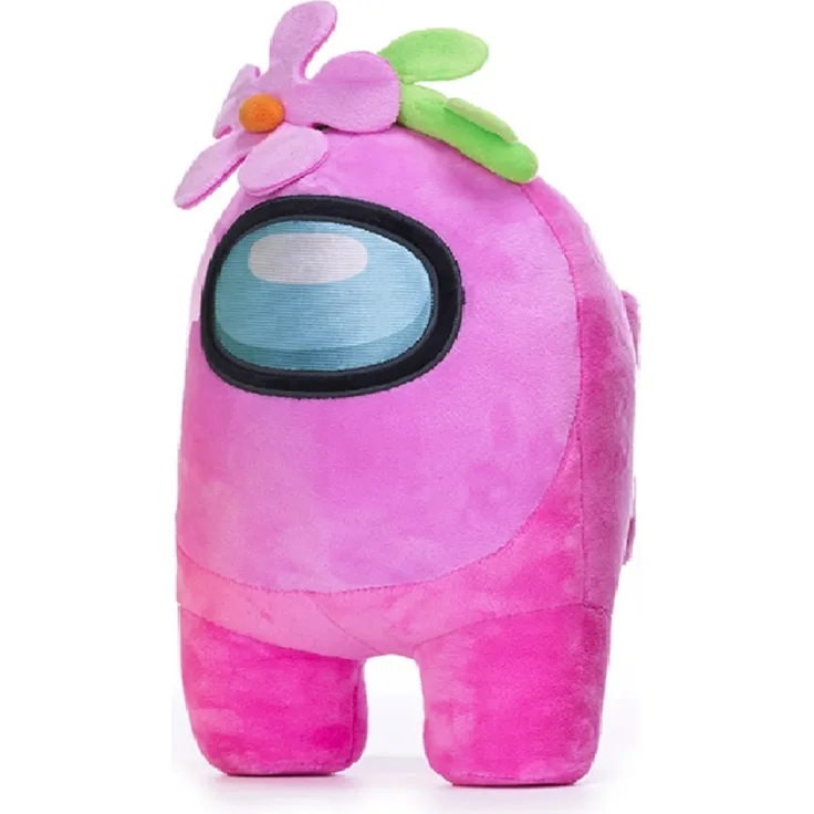 Whitehouse Leisure Soma Among Us Plüschtier XXL, 30 cm, weiche Puppe in Pink Blume, waschbares Kuscheltier für Kinder und Geschenkideen