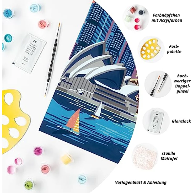 Ravensburger CreArt - Malen nach Zahlen 23526 - Colorful Sydney - ab 12 Jahren – Bild 5