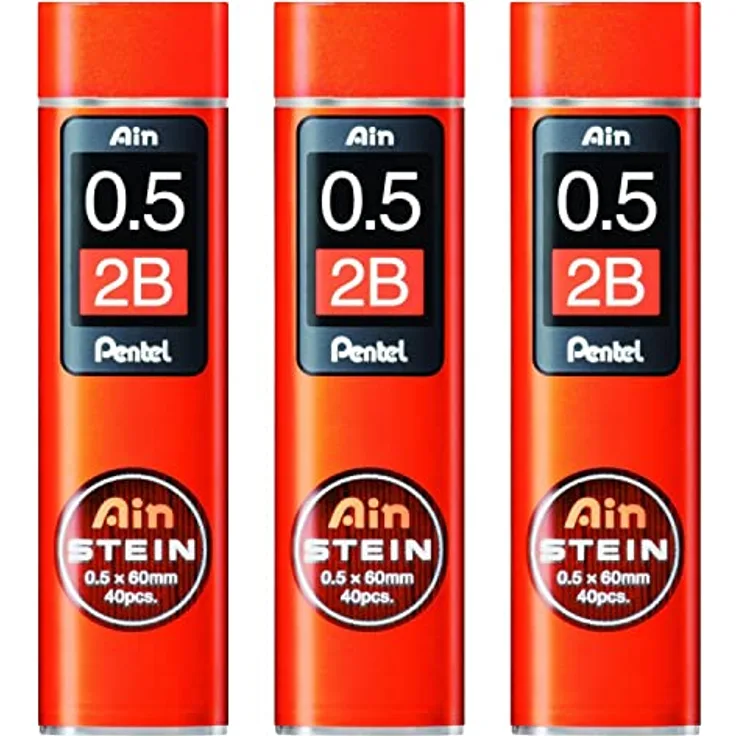 PENTEL Druckbleistift AIN STEIN, Feinmine 0,5mm 2B, 40 Stück