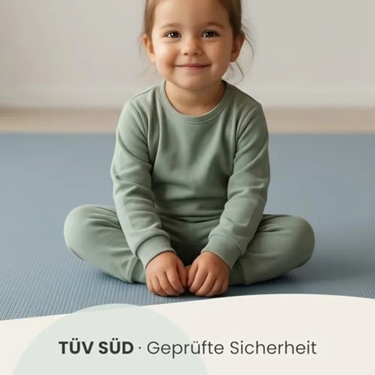 LittleTom Puzzlematte für Kinder, TÜV geprüfte Krabbelmatte in modernen Pastelltönen, 18 Teile 30x30 cm, beidseitig verwendbar, wasserfest und stoßfest, ideal für drinnen und draußen – Bild 2
