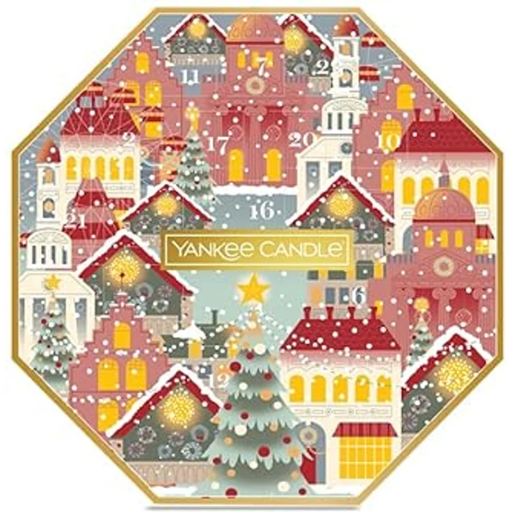 Yankee Candle - Adventskalender Adventskranz 2024 Weihnachten | 24 Teelichter | 1 Teelichthalter | Passport to the Holidays, Festive Aromen in Premium-Qualität - Preisvergleich – Bild 2