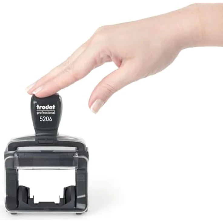 TRODAT Stempel Textstempel, individualisierbar 5206 IBAN selbstfärbend schwarz - Lasergravur, Premium-Gummi, 5-6 Farben Tinte, strapazierfähiges Gehäuse, hergestellt in Frankreich – Bild 3