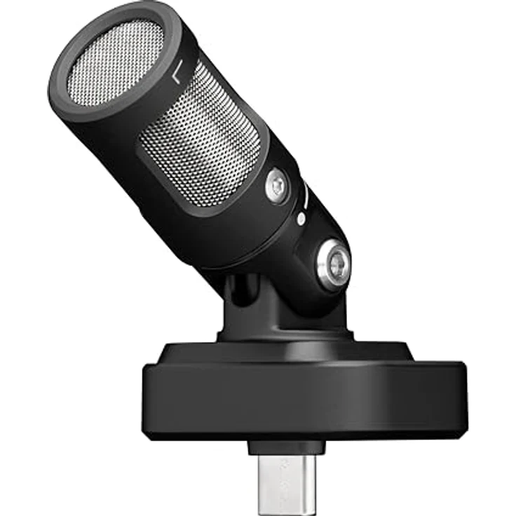 Shure MV88 USB-C Stereo-Mikrofon für Mobile Aufnahmen und Vlogging, Auto-Level-Modus, Echtzeit-Denoiser, vier Richtcharakteristiken, schwarz – Bild 1