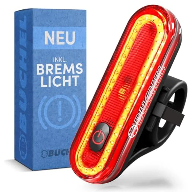 Büchel Rücklicht Micro Lens COB, LED Rücklicht mit Bremsanzeigefunktion, aufladbar und StVZO zugelassen – Bild 1