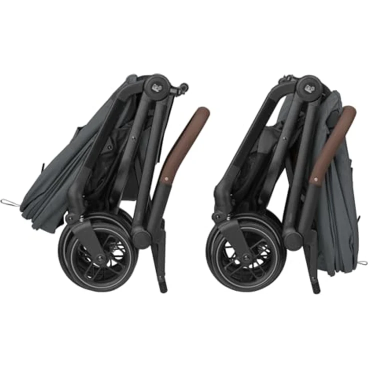 Maxi-Cosi Leona² Kinderwagen, 0–4 Jahre, 0–22 kg, superkompakt, umdrehbarer Sitz, einhändig zusammenklappbar, 3 Liegepositionen, flache Liegeposition, LSF 50+, Twillic Graphite – Bild 3