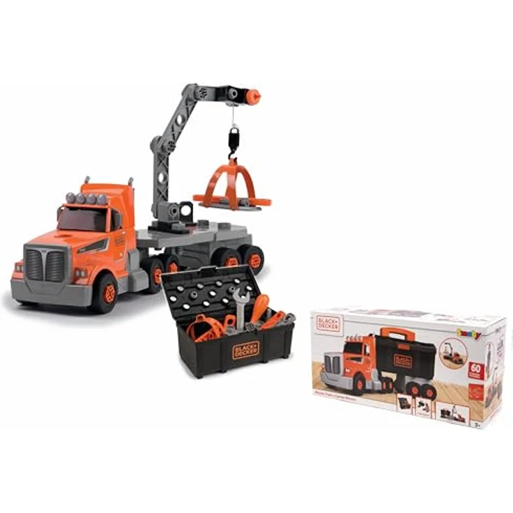 Smoby B+D BRICOLO Truck, Konstruktions-Truck mit abnehmbarer Werkzeugbox und Kran, geeignet für Kinder ab 3 Jahren, 43 x 13,3 x 17,4 cm – Bild 5