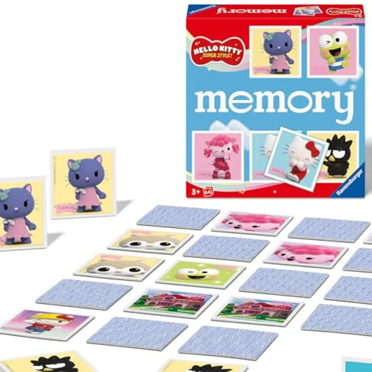 Ravensburger memory® Hello Kitty, Merkspiel zur Förderung von Konzentration und Gedächtnis, 64 Karten