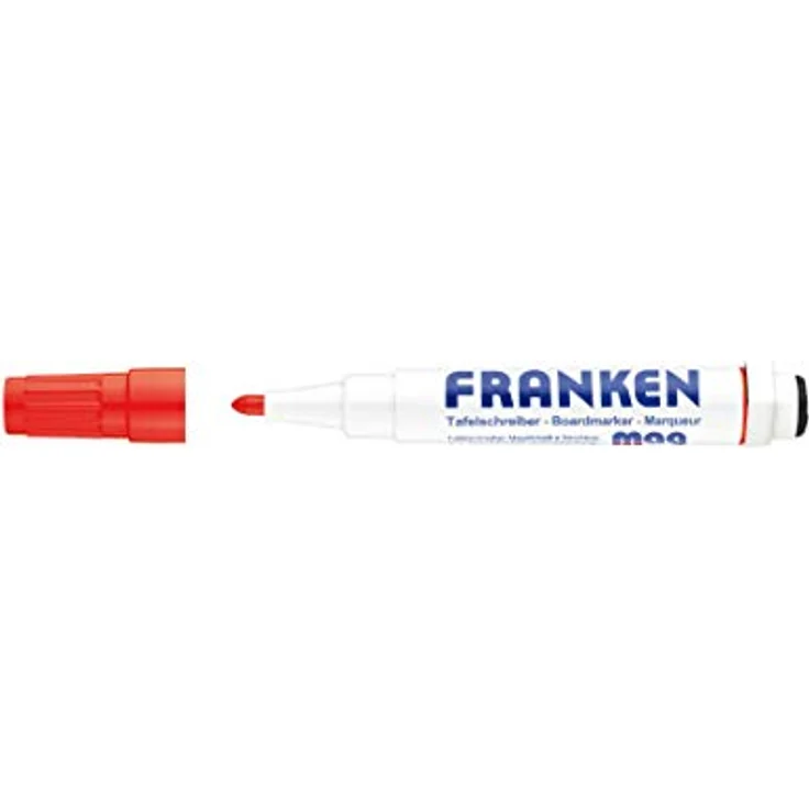 FRANKEN KombiMarker® Whiteboard-Marker, rot, 1,0 - 3,0 mm, geruchsarm und antibakteriell – Bild 1