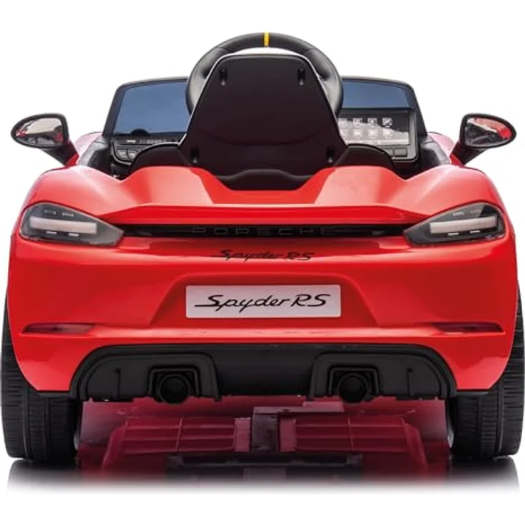 Injusa Porsche Spyder 12V Elektroauto für Kinder ab 3 Jahren, Luxuskinderauto in Rot mit Licht & Sound – Bild 6