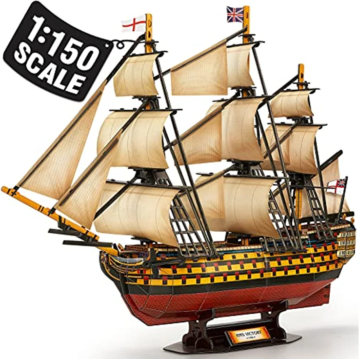 3D Puzzles große HMS Victory Segelschiff Modellbausatz Schiff Segelboot Modell Kits, Segelboot Schiffsset für Erwachsene für Erwachsene und Jugendliche Spielzeug, 189 Stück – Bild 2