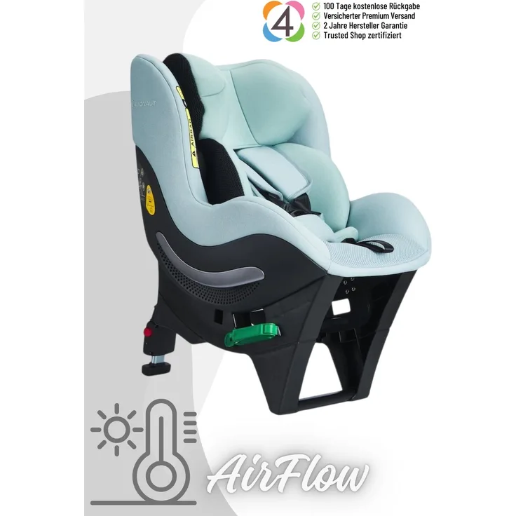 Avionaut Sky AirFlow Reboard Kindersitz (0-25 kg), sicherer RWF-Kindersitz mit AirFlow-Polsterung, Mint