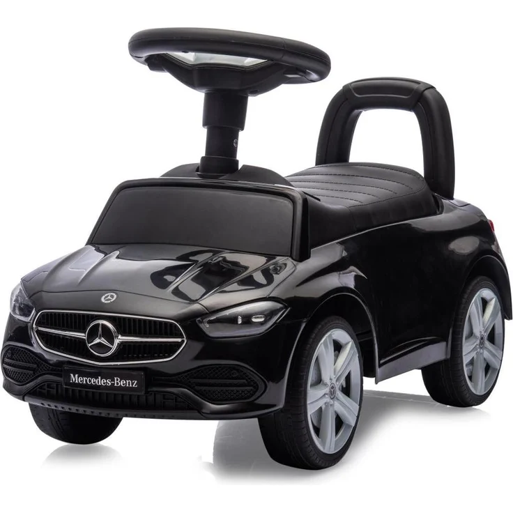 Schwarz Kitchen Rutscher Mercedes-Benz C-Class, Kinderfahrzeug mit Hupe und Kipp-Schutz, schwarz