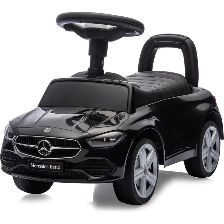 Schwarz Kitchen Rutscher Mercedes-Benz C-Class, Kinderfahrzeug mit Hupe und Kipp-Schutz, schwarz