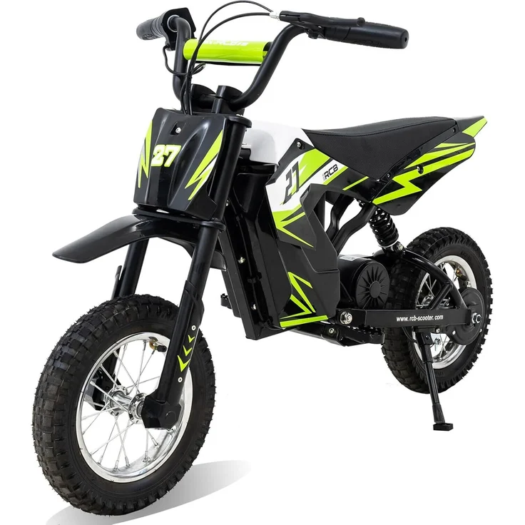 RCB Elektro Motorrad Kinder, 12 Zoll Moto Crossbike mit 300 W Motor, max. 25 km/h, Reichweite 15 km, für Kinder von 3-12 Jahren