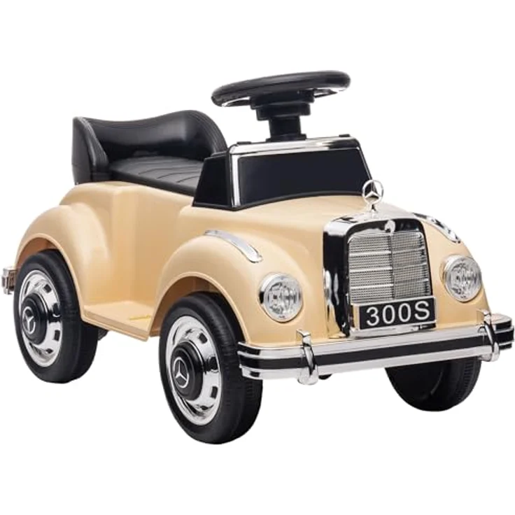 AIYAPLAY Rutschauto, Kinderfahrzeug mit Stauraum und Kippschutz, Beige, 77,5 x 41,5 x 45 cm – Bild 1