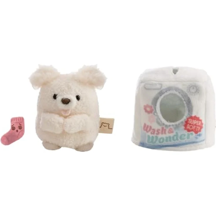 NICI Kuscheltier Hund Washy 8cm, Plüsch mit Waschmittelbox Kostüm und moodie Socke, ideal zum Verschenken – Bild 4
