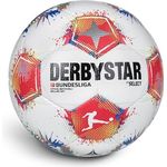 Derbystar Bundesliga Brillant APS v25, Handgenähter Wettspielball mit FIFA QUALITY PRO, 32 Panel Konstruktion, Null-Flügel-Blase aus Naturlatex