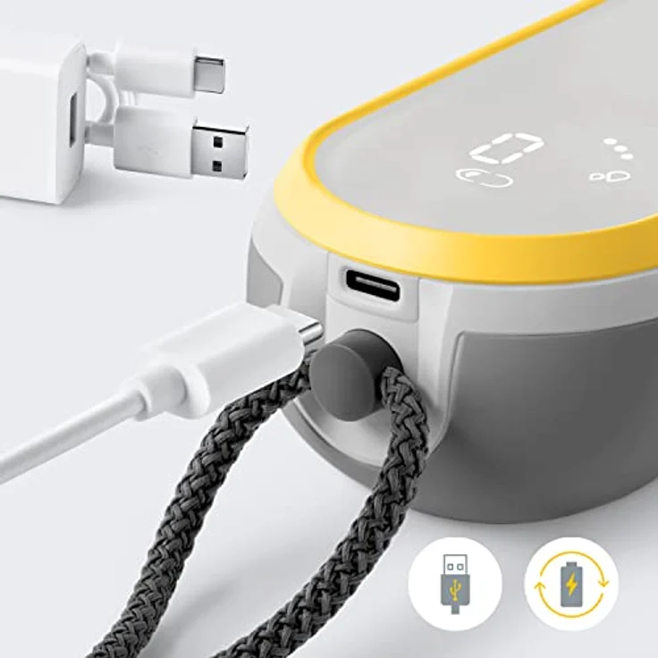 Medela Freestyle Hands-Free Milchpumpe |, tragbare und diskrete elektrische Doppelmilchpumpe mit App-Konnektivität, Yellow – Bild 3