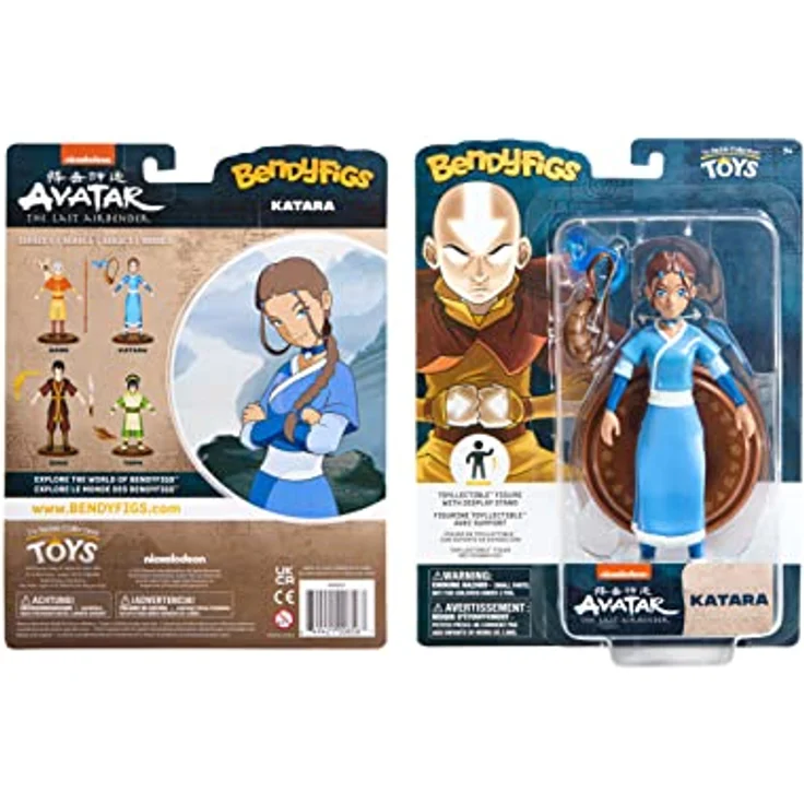 Noble Collection Avatar The Last Airbender Bendyfigs Biegefigur Katara, 18 cm, aus PVC und ABS, flexibel in vielen Positionen – Bild 4
