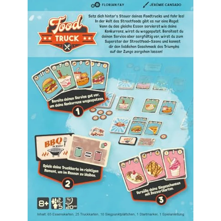 Sonstige Verlage Foodtruck Brettspiel – Streetfood-Familienspiel für 2-5 Spieler, ab 8 Jahren, Spieldauer 20+ Minuten – Bild 4