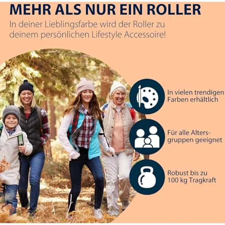 HUDORA Scooter Start 200, stabiler Aluminium-Roller, höhenverstellbar & zusammenklappbar, für Kinder & Erwachsene bis 100 kg, orange – Bild 6