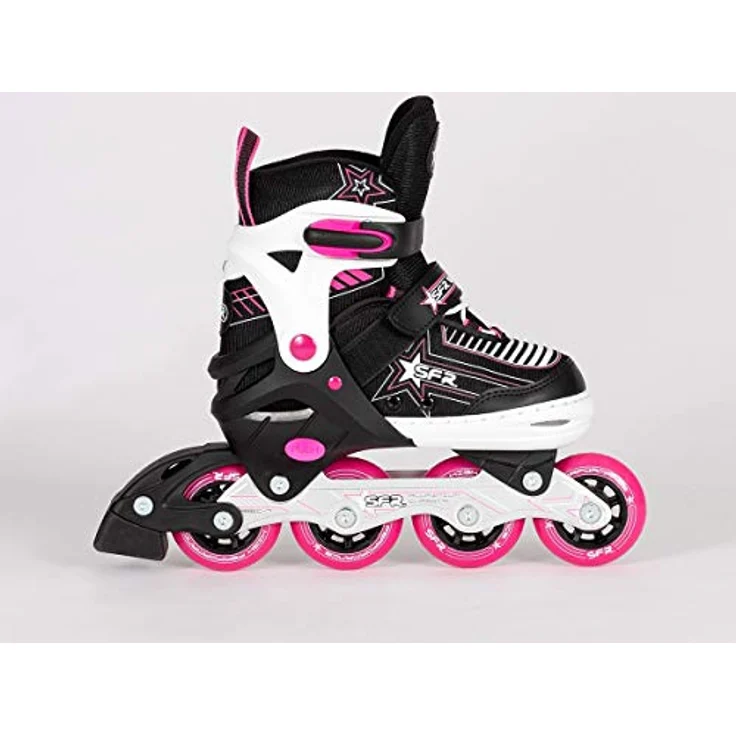 SFR Unisex Kinder RS480, Einstellbar Inline Skates Schlittschuhe, Aluminiumrahmen, ABEC 5 Kugellager, Pink – Bild 4