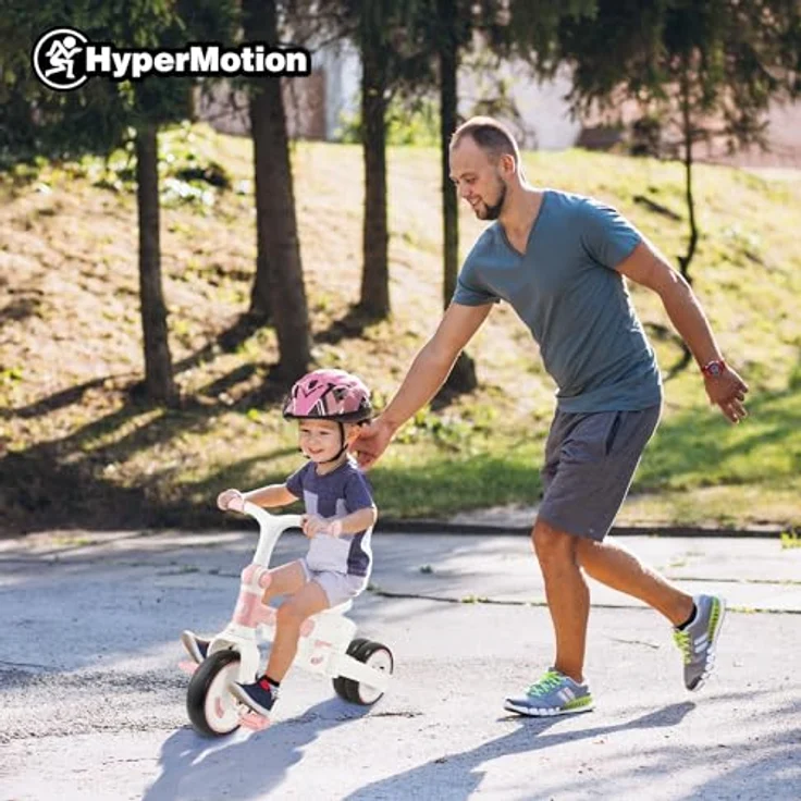 HyperMotion 8-in-1 Dreirad TOBI Forest (Rosa) für Kinder ab 1 Jahr, mit 360° drehbarem Sitz, höhenverstellbarer Schubstange, klappbarem Sonnendach und EVA Rädern – Bild 2