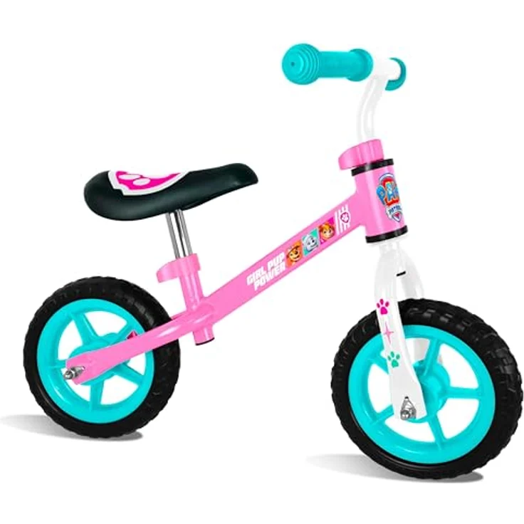 STAMP Running Bike/LAUFRAD PAW Patrol Girl, Stahlrahmen, verstellbarer Sattel und Lenker, pink – Bild 1