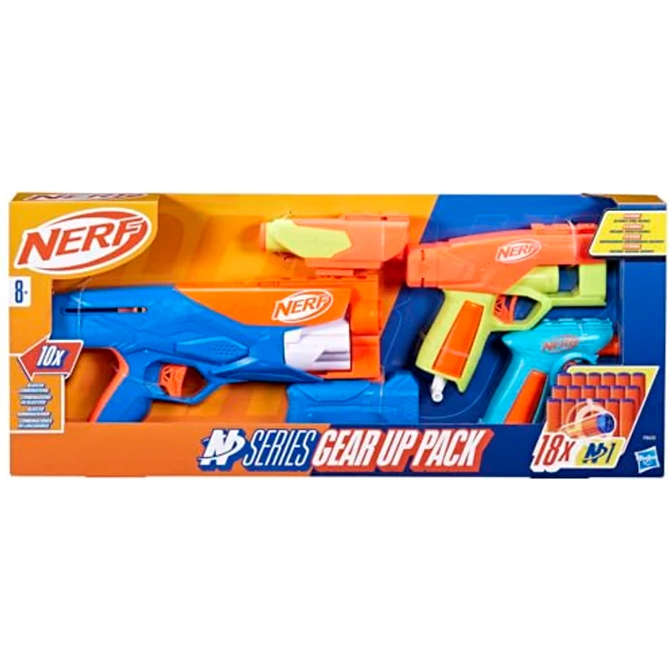 NERF N Series Gear Up Pack, 3 Blaster, 18 Nerf N1 Darts, nur kompatibel mit Nerf N Series Blastern – Bild 4