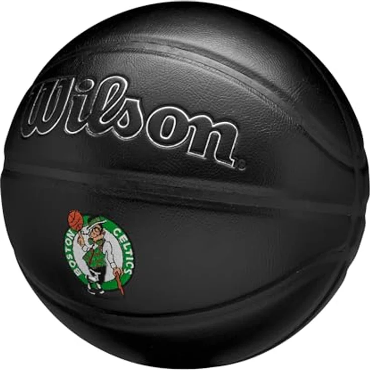Wilson Boston Celtics NBA Basketball, Lederverbundstoff mit gesticktem Mannschaftswappen für Innenbereich – Bild 3