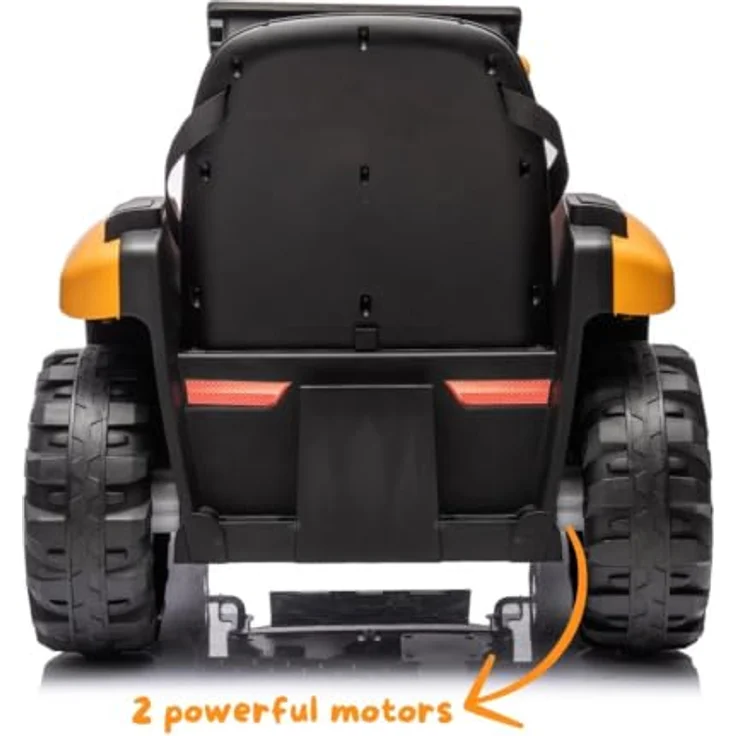 Vrooomy JCB Kipper für Kinder 12V, Gelb, mit Fernbedienung, Soft-Start-Funktion, 2 Motoren, Traglast 30 kg, Höchstgeschwindigkeit 5 km/h – Bild 5