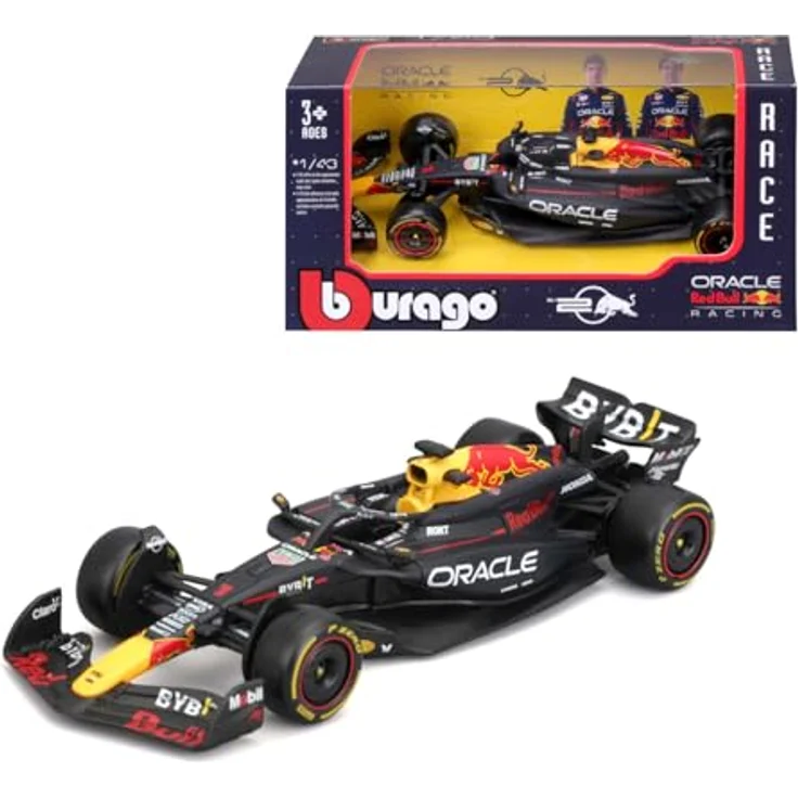 Bburago Red Bull Racing RB20 Max Verstappen #1 2024, realistisches Modellauto im Maßstab 1:43, offiziell lizenziert, empfohlen für 3+ Jahre – Bild 1