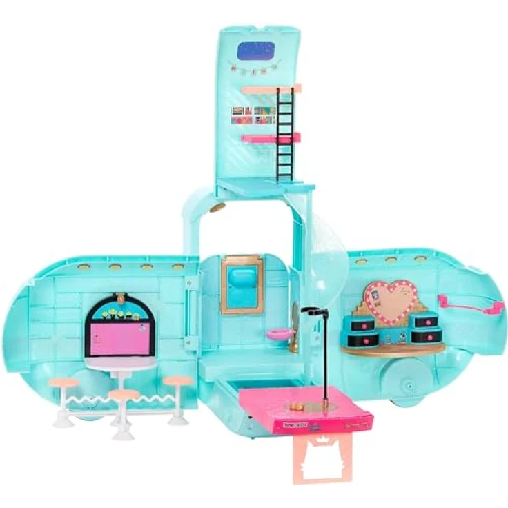 L.O.L. Surprise! OMG Glam N' Go Camper Spielset mit über 50 Überraschungen und 360° Spielmöglichkeiten, Pool, Rutsche, Etagenbetten, Waschbecken, Grill, DJ-Pult und mehr - für Kinder ab 4 Jahren – Bild 3
