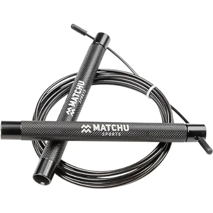 MATCHU Speed Rope, Springseil für Erwachsene mit Aluminiumgriffen und optimalem Grip, perfekt für Crosstraining, leicht und tragbar