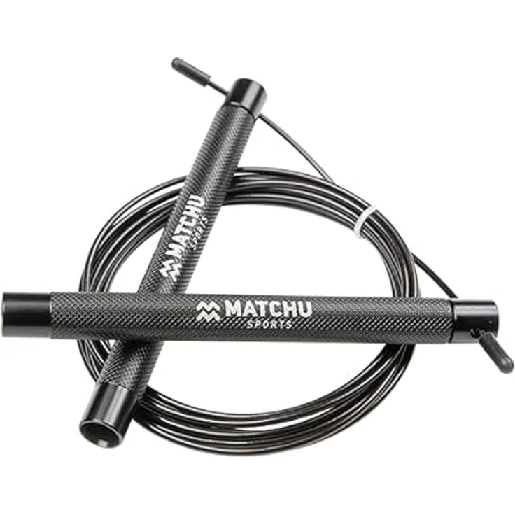 MATCHU Speed Rope, Springseil für Erwachsene mit Aluminiumgriffen und optimalem Grip, perfekt für Crosstraining, leicht und tragbar